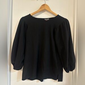 Vince Camuto Black Puff Sleeve Blouse